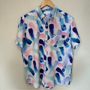 Vintage Summer Men’s Golf/Performance Pineapple Button Down Shirt